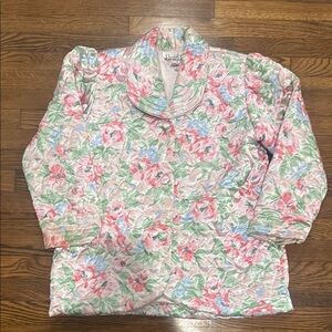 Vintage Christian Dior Floral Quilted Jacket